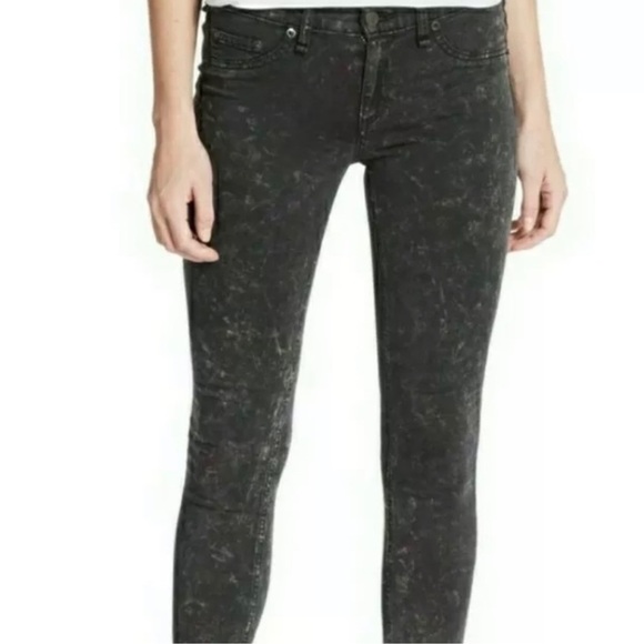 Rag & Bone The Legging Skinny Jeans in Rosebowl Black Size 28, Worn 2x - Picture 3 of 12